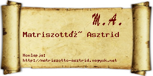 Matriszottó Asztrid névjegykártya